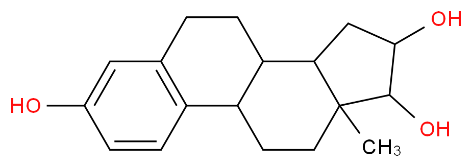 15-methyltetracyclo[8.7.0.0<sup>2</sup>,<sup>7</sup>.0<sup>1</sup><sup>1</sup>,<sup>1</sup><sup>5</sup>]heptadeca-2(7),3,5-triene-5,13,14-triol_分子结构_CAS_50-27-1