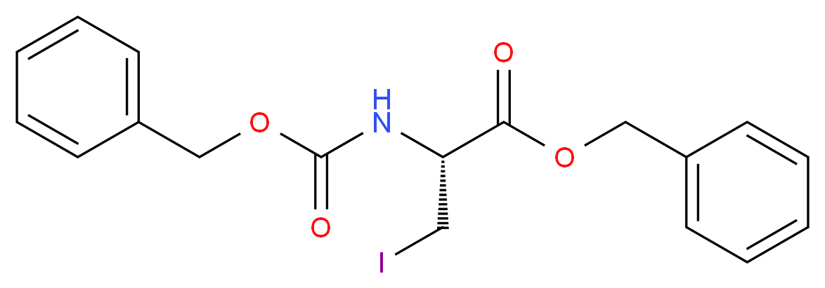 (R)-benzyl 2-(benzyloxycarbonylamino)-3-iodopropanoate_分子结构_CAS_65926-39-8)