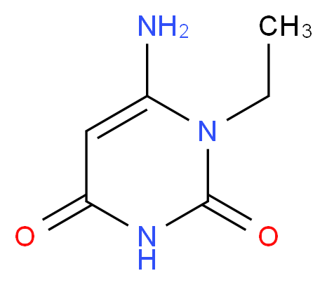 6-amino-1-ethyl-1,2,3,4-tetrahydropyrimidine-2,4-dione_分子结构_CAS_41862-09-3