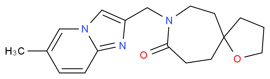 8-[(6-methylimidazo[1,2-a]pyridin-2-yl)methyl]-1-oxa-8-azaspiro[4.6]undecan-9-one_分子结构_CAS_)