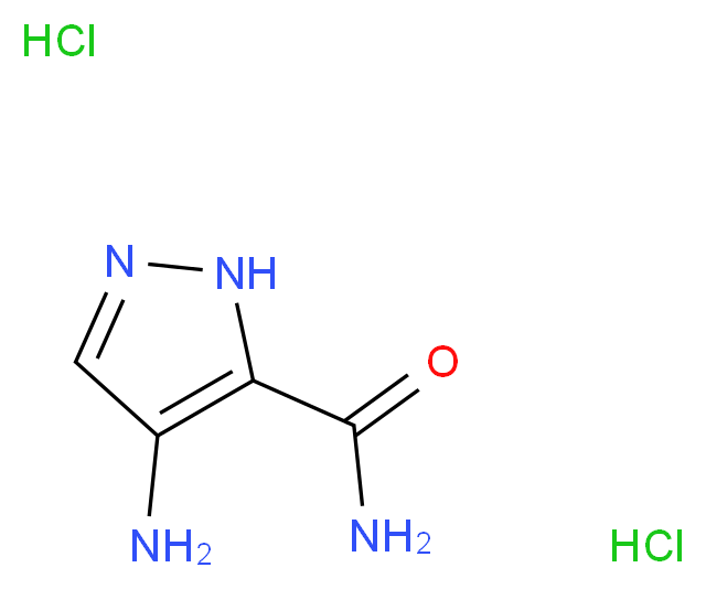4-Amino-1H-pyrazole-5-carboxamide dihydrochloride_分子结构_CAS_67221-50-5)