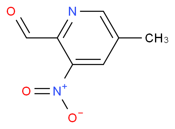 5-METHYL-3-NITROPYRIDINE-2-CARBALDEHYDE_分子结构_CAS_52381-07-4)