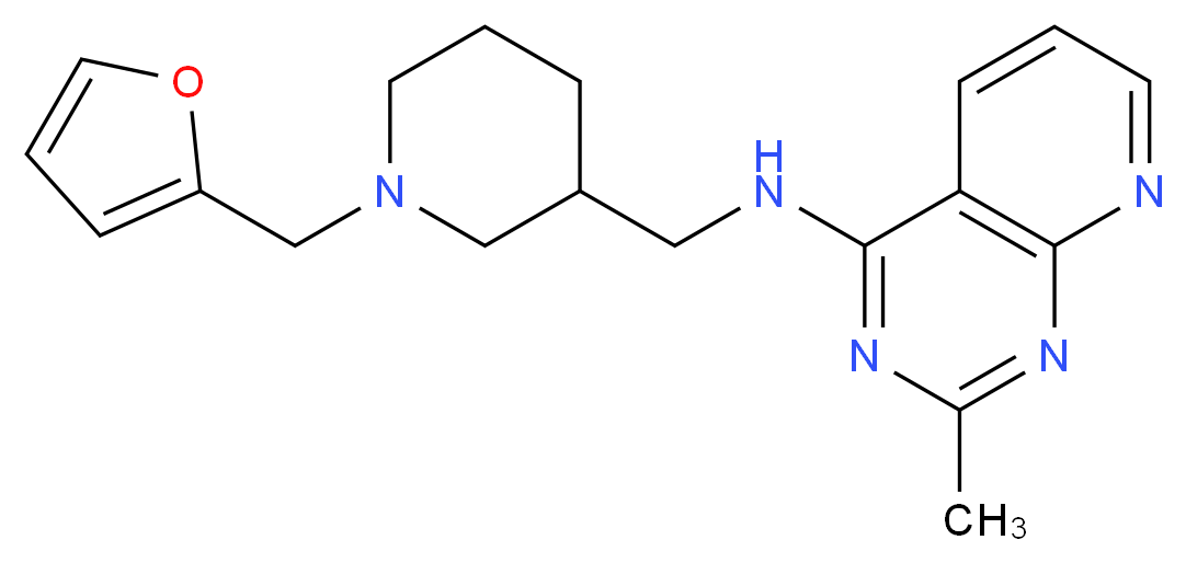 N-{[1-(2-furylmethyl)piperidin-3-yl]methyl}-2-methylpyrido[2,3-d]pyrimidin-4-amine_分子结构_CAS_)