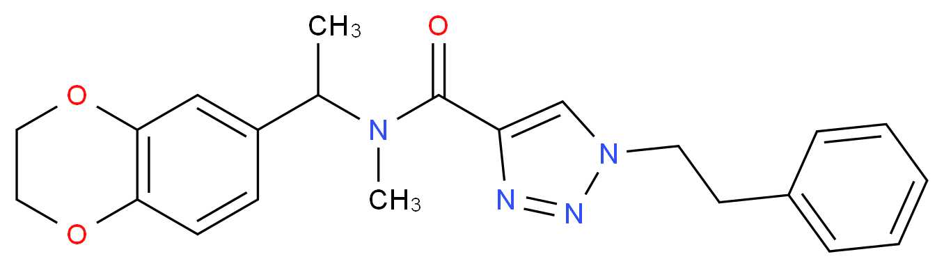 N-[1-(2,3-dihydro-1,4-benzodioxin-6-yl)ethyl]-N-methyl-1-(2-phenylethyl)-1H-1,2,3-triazole-4-carboxamide_分子结构_CAS_)