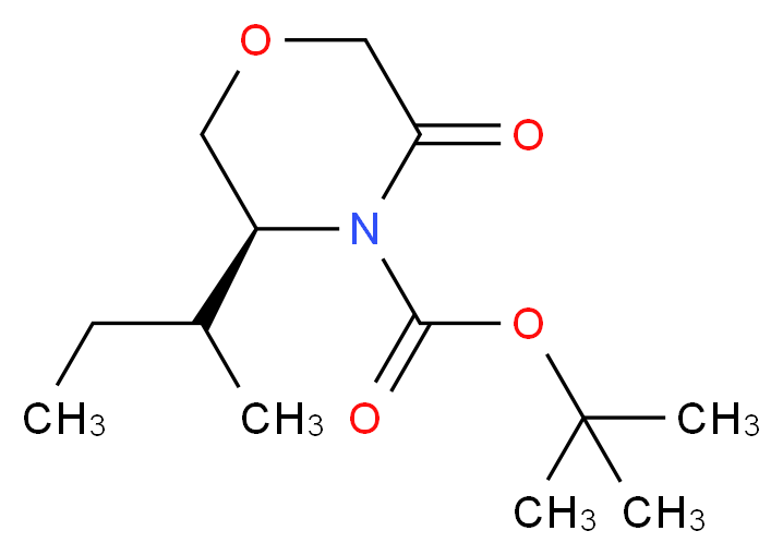 4-t-Boc-(5S)-5-[(1S)-methylpropyl]-morpholin-3-one_分子结构_CAS_160141-21-9)