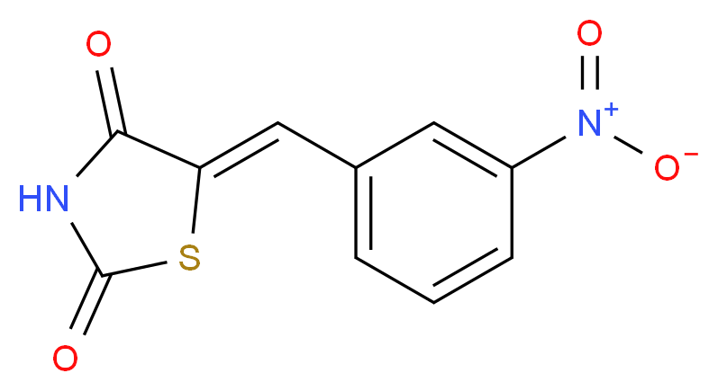 (5Z)-5-[(3-nitrophenyl)methylidene]-1,3-thiazolidine-2,4-dione_分子结构_CAS_24044-52-8