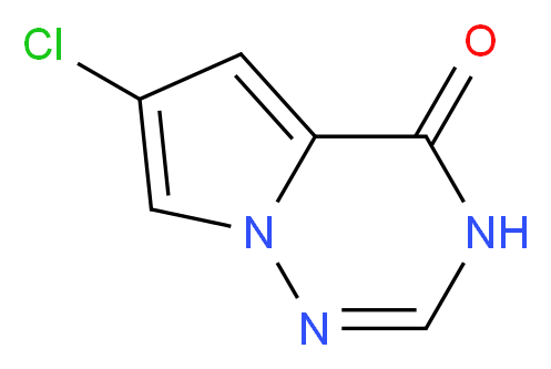 6-Chloropyrrolo[2,1-f][1,2,4]triazin-4(3H)-one_分子结构_CAS_)
