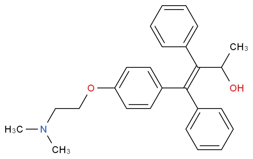 (3E)-4-{4-[2-(dimethylamino)ethoxy]phenyl}-3,4-diphenylbut-3-en-2-ol_分子结构_CAS_97151-02-5