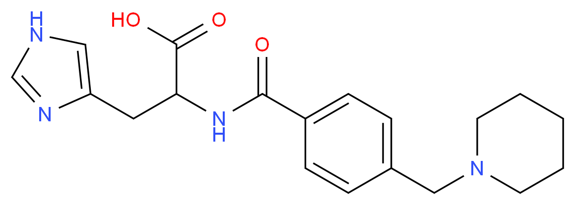 N-[4-(1-piperidinylmethyl)benzoyl]histidine_分子结构_CAS_)
