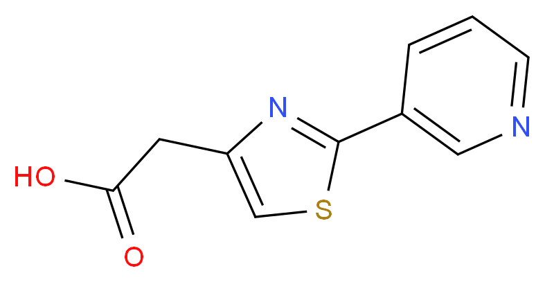 2-(2-(pyridin-3-yl)thiazol-4-yl)acetic acid_分子结构_CAS_)