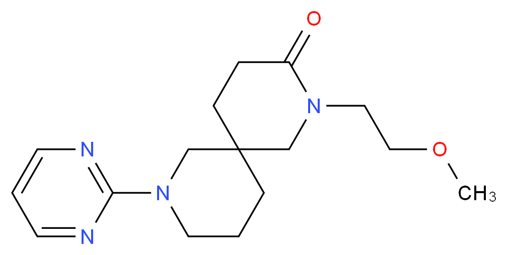 2-(2-methoxyethyl)-8-(2-pyrimidinyl)-2,8-diazaspiro[5.5]undecan-3-one_分子结构_CAS_)