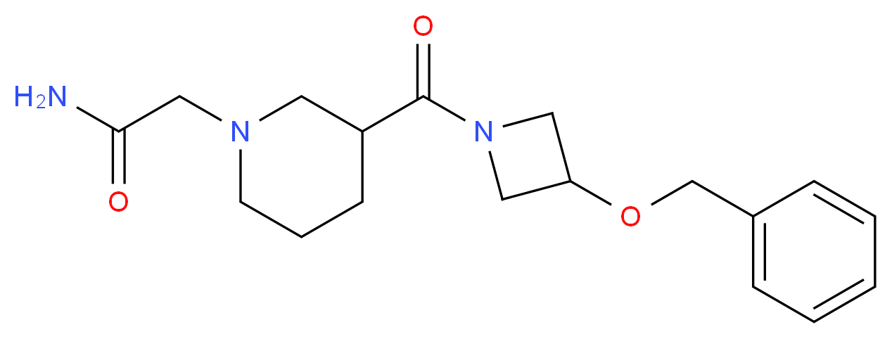 2-(3-{[3-(benzyloxy)-1-azetidinyl]carbonyl}-1-piperidinyl)acetamide_分子结构_CAS_)