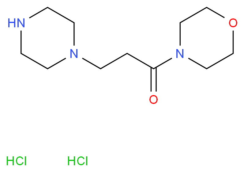 1-MORPHOLIN-4-YL-3-PIPERAZIN-1-YL-PROPAN-1-ONE DIHYDROCHLORIDE_分子结构_CAS_1159822-74-8)