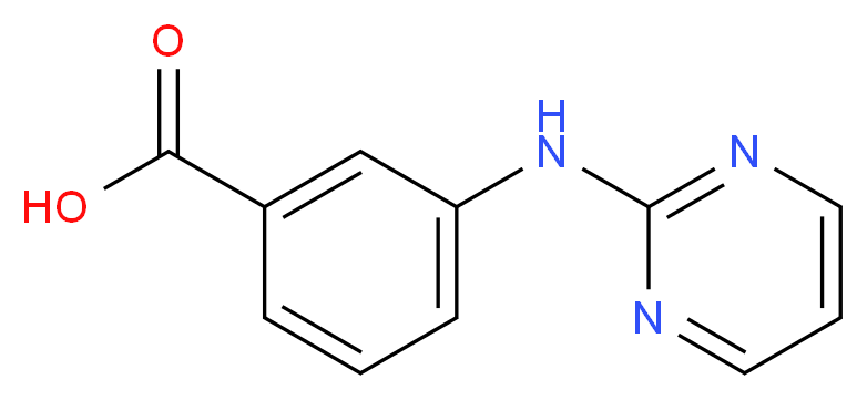 3-(pyrimidin-2-ylamino)benzoic acid_分子结构_CAS_)