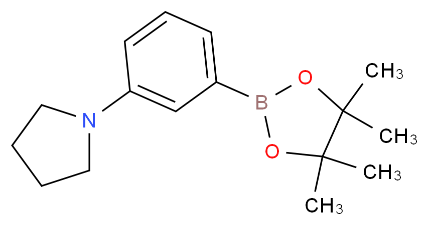 1-[3-(4,4,5,5-tetramethyl-1,3,2-dioxaborolan-2-yl)phenyl]pyrrolidine_分子结构_CAS_857283-63-7)