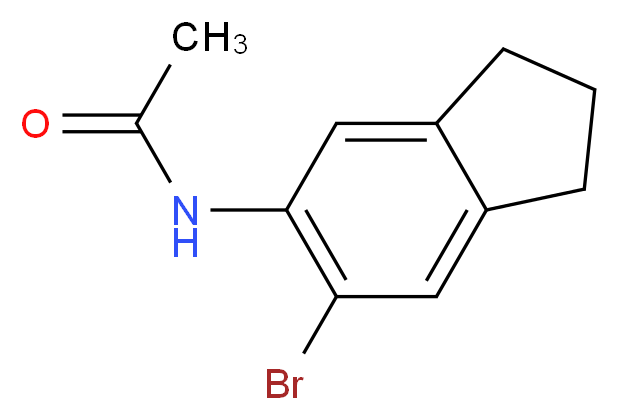 N-(5-BROMO-2,3-DIHYDRO-1H-INDEN-6-YL)ACETAMIDE_分子结构_CAS_157701-33-2)