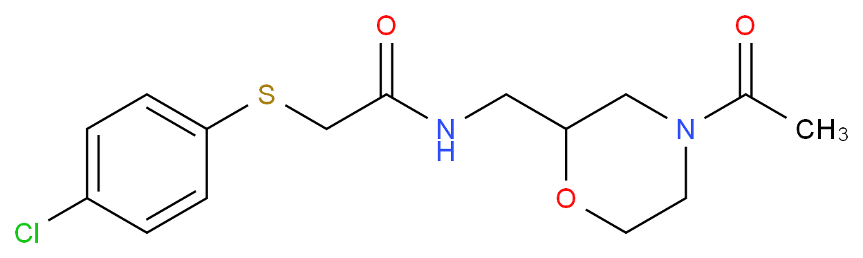 N-[(4-acetylmorpholin-2-yl)methyl]-2-[(4-chlorophenyl)thio]acetamide_分子结构_CAS_)
