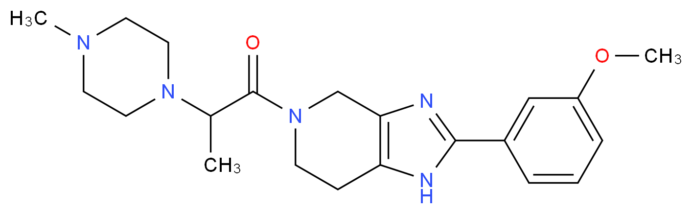 2-(3-methoxyphenyl)-5-[2-(4-methylpiperazin-1-yl)propanoyl]-4,5,6,7-tetrahydro-1H-imidazo[4,5-c]pyridine_分子结构_CAS_)