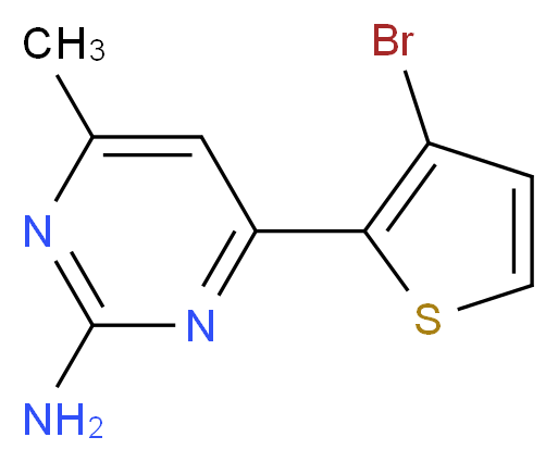 4-(3-Bromo-2-thienyl)-6-methyl-2-pyrimidinamine_分子结构_CAS_886360-55-0)