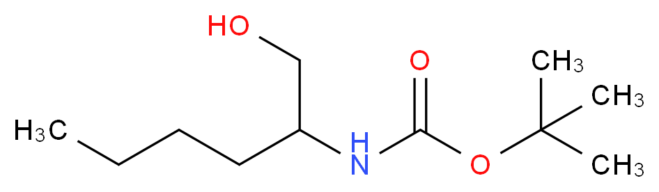 tert-butyl N-(1-hydroxyhexan-2-yl)carbamate_分子结构_CAS_137258-12-9