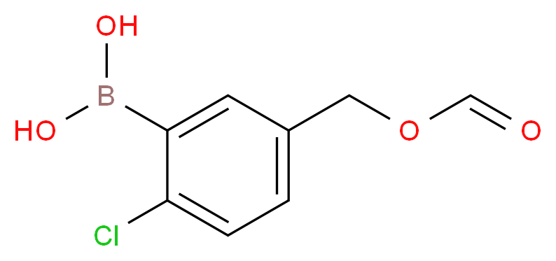 {2-chloro-5-[(formyloxy)methyl]phenyl}boronic acid_分子结构_CAS_913835-92-4