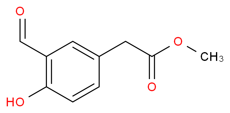 Methyl 2-(3-forMyl-4-hydroxyphenyl)acetate_分子结构_CAS_61874-04-2)