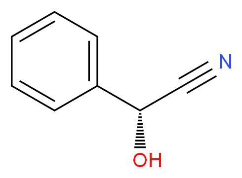 (2R)-2-hydroxy-2-phenylacetonitrile_分子结构_CAS_10020-96-9