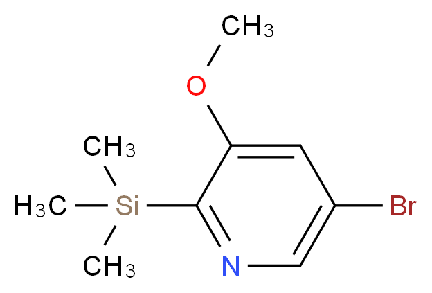 5-Bromo-3-methoxy-2-(trimethylsilyl)pyridine_分子结构_CAS_1087659-25-3)