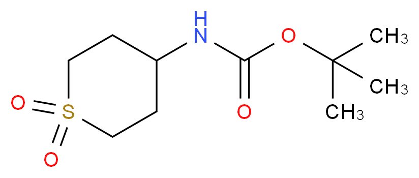 tert-Butyl N-(1,1-dioxothian-4-yl)carbamate_分子结构_CAS_595597-01-6)