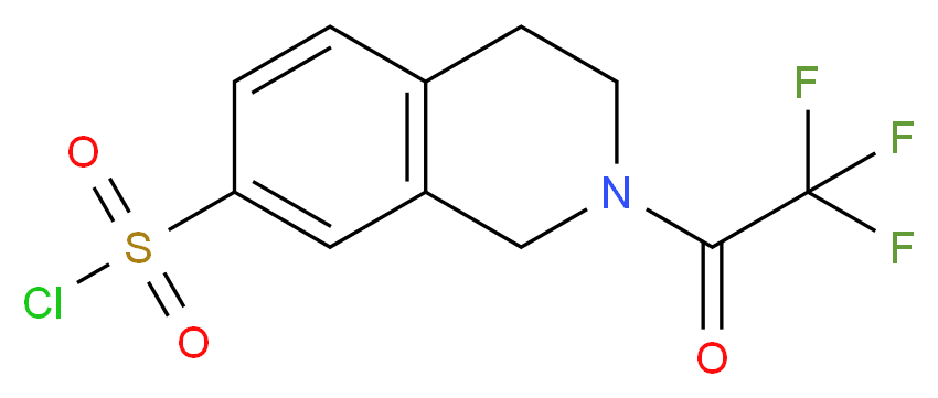 1,2,3,4-四氢-2-(三氟乙酰基)异喹啉-7-磺酰氯_分子结构_CAS_74291-57-9)