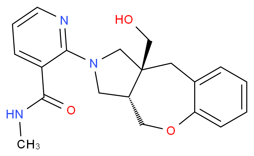 2-[(3aS*,10aS*)-10a-(hydroxymethyl)-3a,4,10,10a-tetrahydro-1H-[1]benzoxepino[3,4-c]pyrrol-2(3H)-yl]-N-methylnicotinamide_分子结构_CAS_)