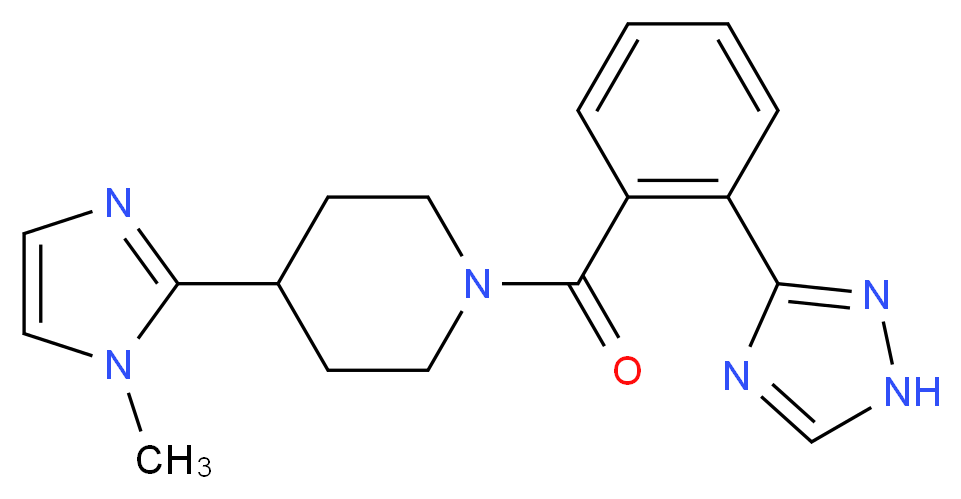 4-(1-methyl-1H-imidazol-2-yl)-1-[2-(1H-1,2,4-triazol-3-yl)benzoyl]piperidine_分子结构_CAS_)