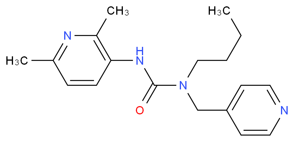 N-butyl-N'-(2,6-dimethylpyridin-3-yl)-N-(pyridin-4-ylmethyl)urea_分子结构_CAS_)