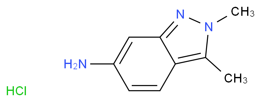2,3-dimethyl-2H-indazol-6-amine hydrochloride_分子结构_CAS_635702-60-2