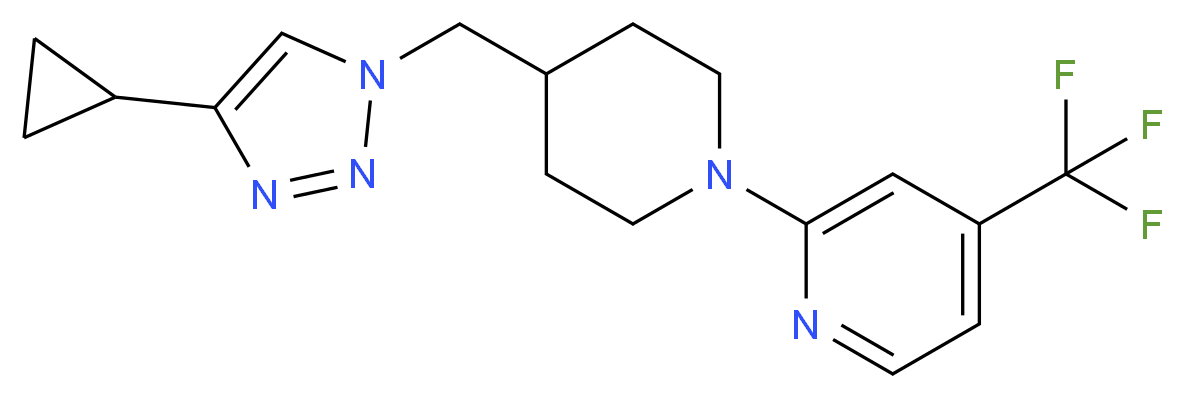 2-{4-[(4-cyclopropyl-1H-1,2,3-triazol-1-yl)methyl]piperidin-1-yl}-4-(trifluoromethyl)pyridine_分子结构_CAS_)