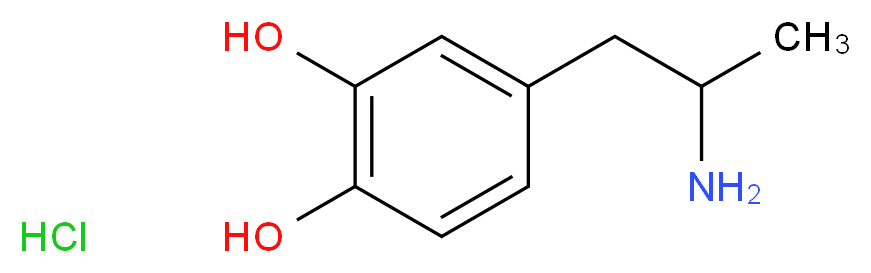 4-(2-aminopropyl)benzene-1,2-diol hydrochloride_分子结构_CAS_)