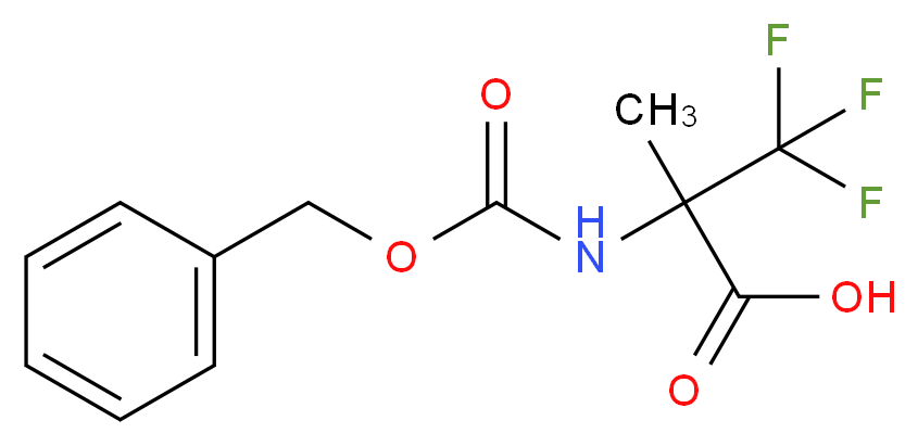 2-Amino-2-methyl-3,3,3-trifluoropropanoic acid, N-CBZ protected 97%_分子结构_CAS_139520-43-7)