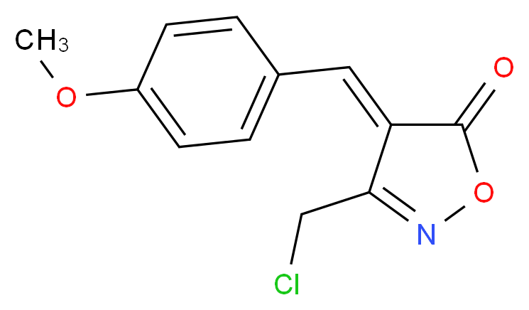 (4E)-3-(Chloromethyl)-4-(4-methoxybenzylidene)-isoxazol-5(4H)-one_分子结构_CAS_)