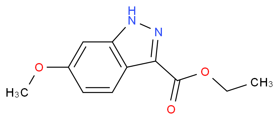 6-METHOXY-1H-INDAZOLE-3-CARBOXYLIC ACID ETHYL ESTER_分子结构_CAS_858671-77-9)