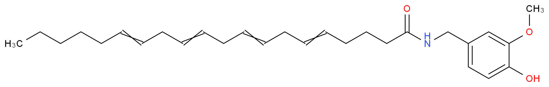 N-[(4-hydroxy-3-methoxyphenyl)methyl]icosa-5,8,11,14-tetraenamide_分子结构_CAS_128007-31-8