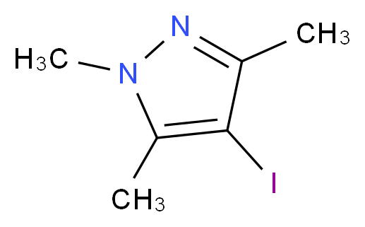 4-Iodo-1,3,5-trimethyl-1H-pyrazole_分子结构_CAS_51660-65-2)
