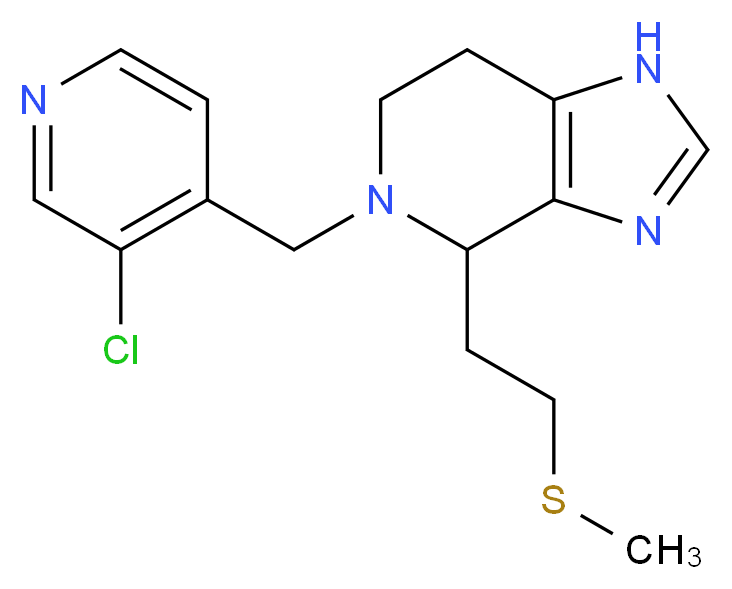 5-[(3-chloropyridin-4-yl)methyl]-4-[2-(methylthio)ethyl]-4,5,6,7-tetrahydro-1H-imidazo[4,5-c]pyridine_分子结构_CAS_)