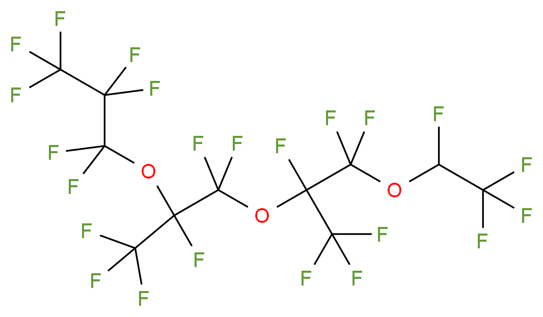 1,1,1,2,2,3,3-heptafluoro-3-[(1,1,1,2,3,3-hexafluoro-3-{[1,1,1,2,3,3-hexafluoro-3-(1,2,2,2-tetrafluoroethoxy)propan-2-yl]oxy}propan-2-yl)oxy]propane_分子结构_CAS_3330-16-3