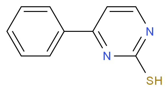 4-Phenylpyrimidine-2-thiol_分子结构_CAS_)