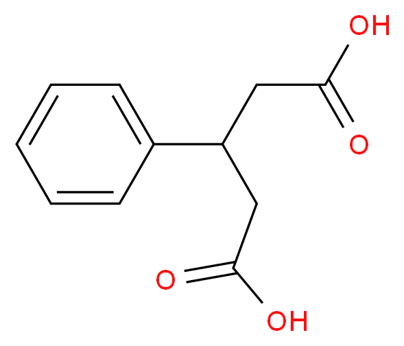 3-phenylpentanedioic acid_分子结构_CAS_4165-96-2