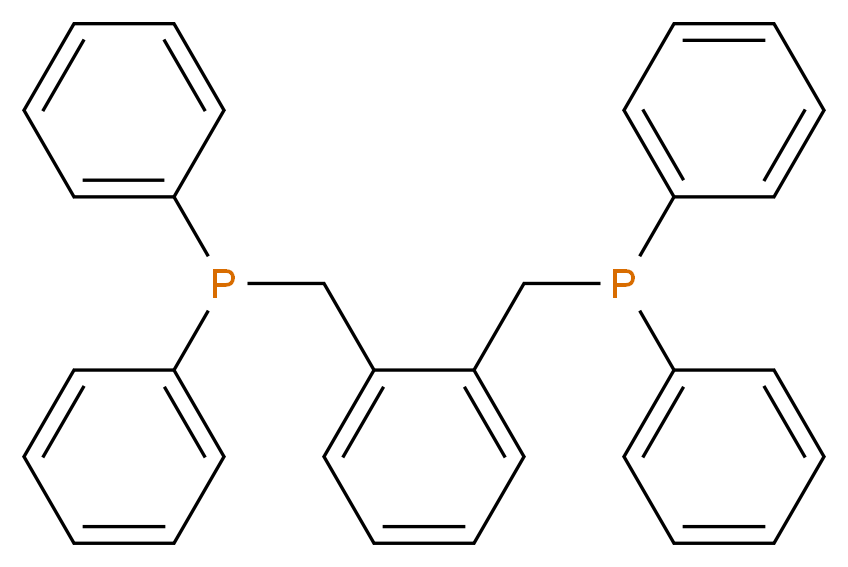 ({2-[(diphenylphosphanyl)methyl]phenyl}methyl)diphenylphosphane_分子结构_CAS_62144-65-4