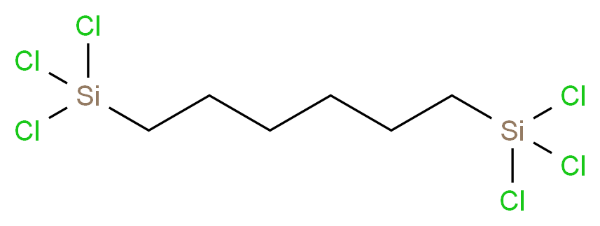 trichloro[6-(trichlorosilyl)hexyl]silane_分子结构_CAS_13083-94-8