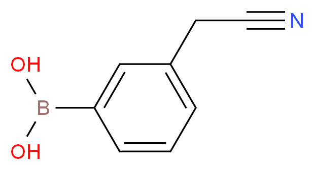 [3-(cyanomethyl)phenyl]boronic acid_分子结构_CAS_220616-39-7