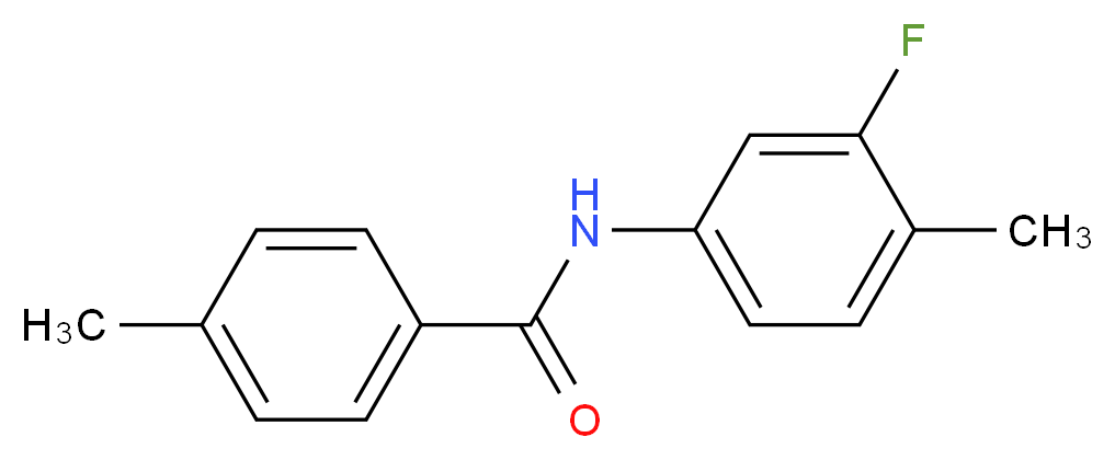 N-(3-fluoro-4-methylphenyl)-4-methylbenzamide_分子结构_CAS_328026-91-1