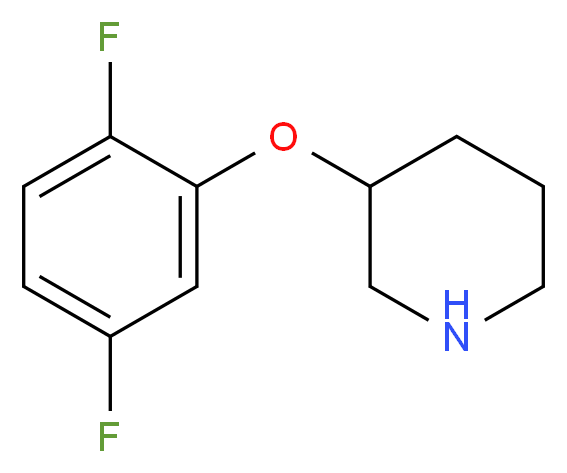 3-(2,5-difluorophenoxy)piperidine_分子结构_CAS_946726-18-7